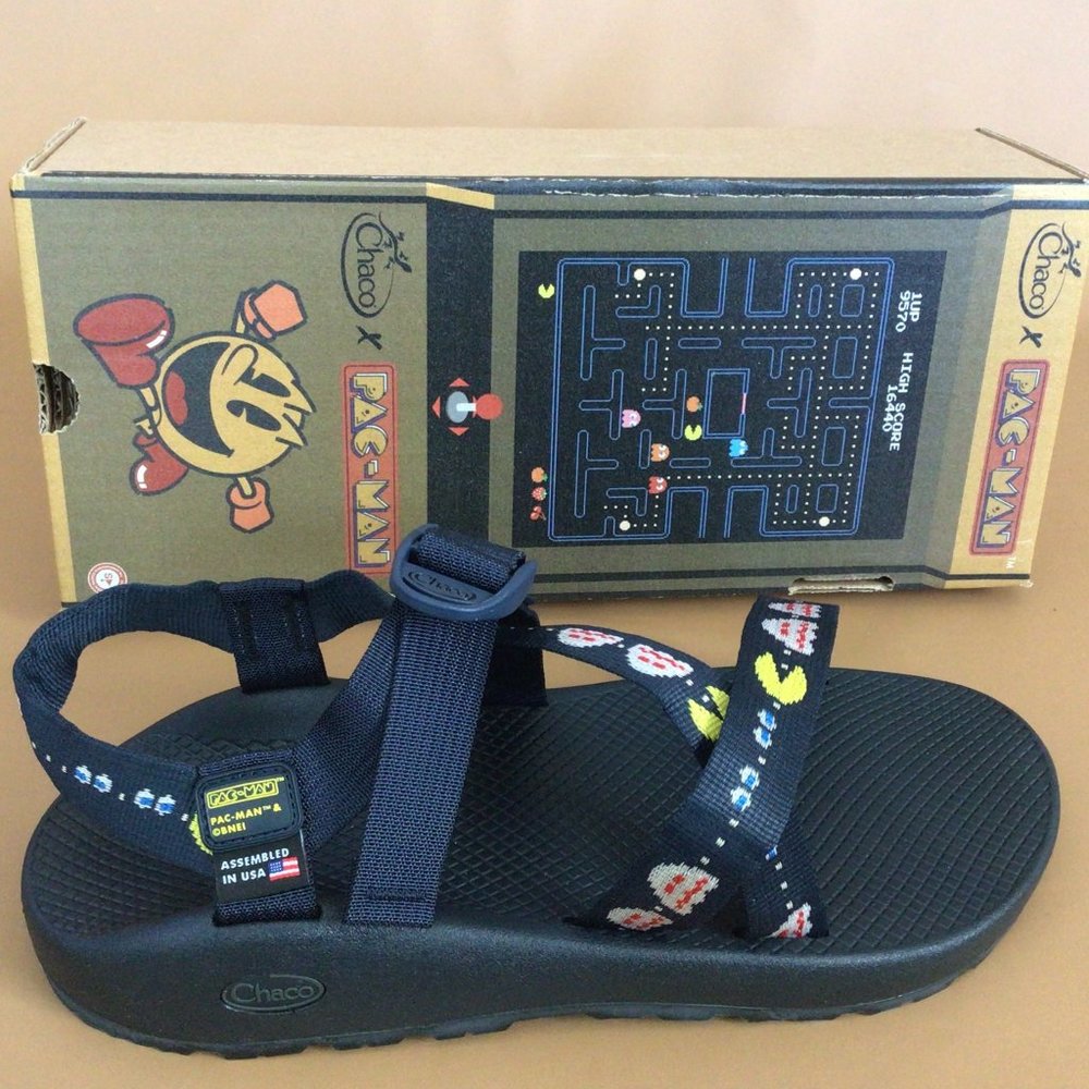 NIB Chaco Sandals Pac-Man Scaredy Ghost - Z1 Classic, Navy